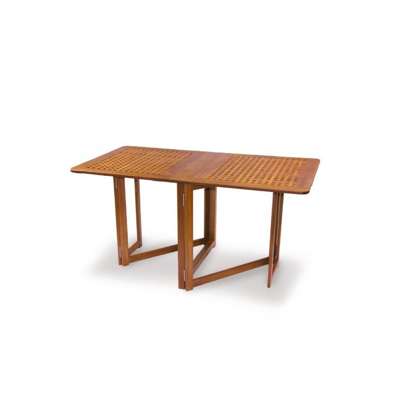 Inklapbare teak tafel Miami - 145x78 cm